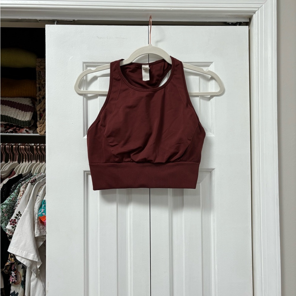 Lululemon Athletica Dark Red Crop Top